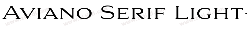 Aviano Serif Light字体转换